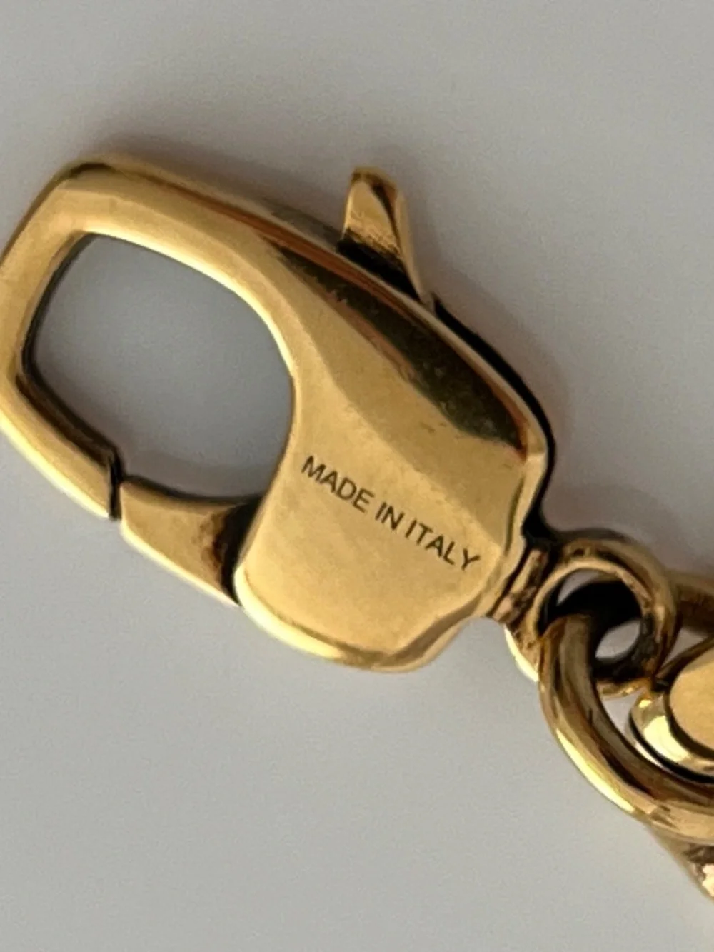 Alexander McQueen Gold Colored Men's Bracelet Logo Lettering A&M Adjustable Leng